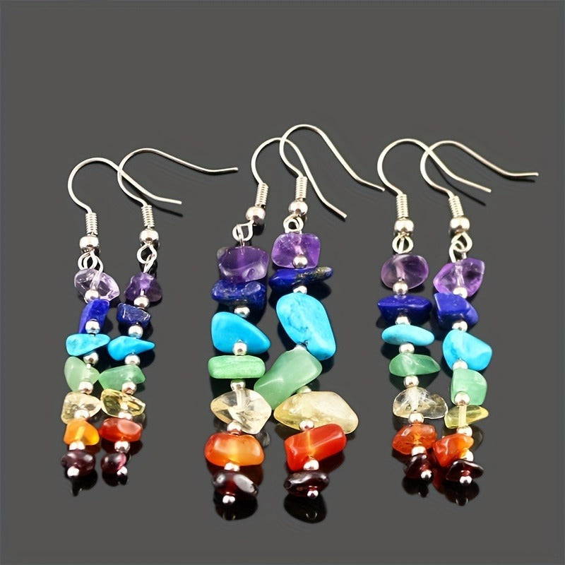 Colorful Gravel Creative Irregular Winding Handmade Earrings