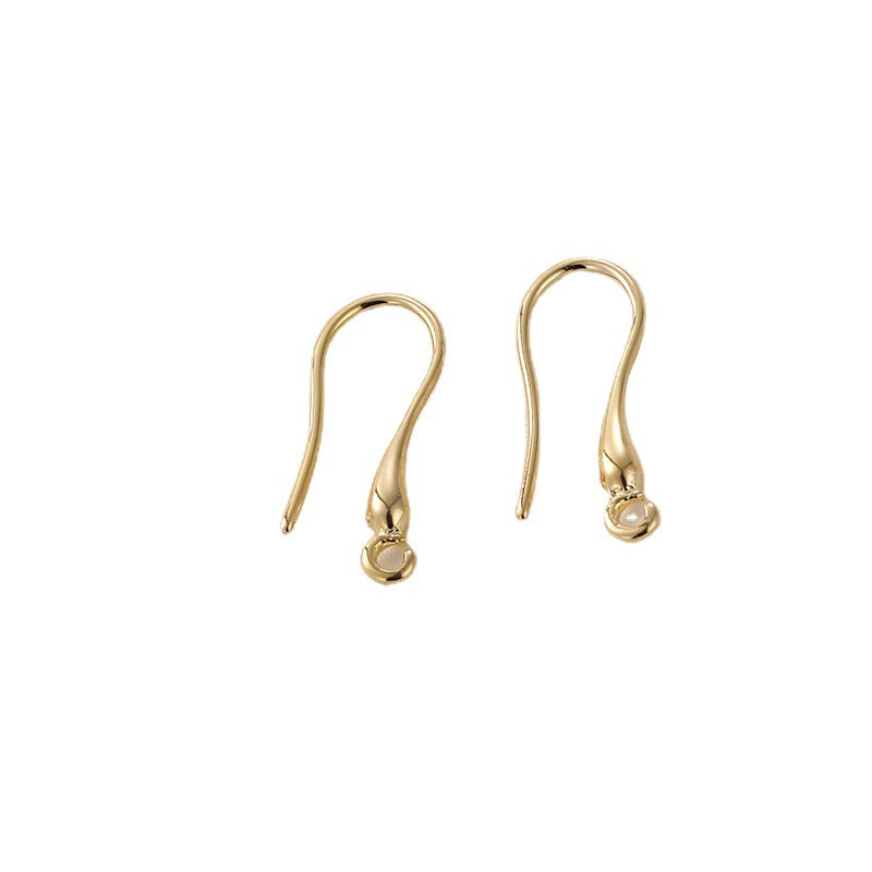 Plated Real Gold Color Retaining Retro Long Water Drops Ear Hook