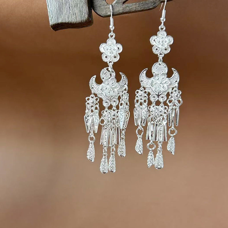 Ethnic Style Peacock Retro Ear Hook Earrings