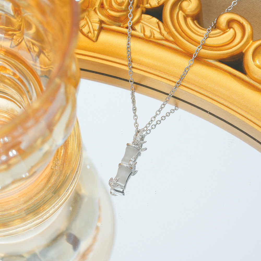 Titanium Steel Female Micro Inlaid Zircon Necklaces