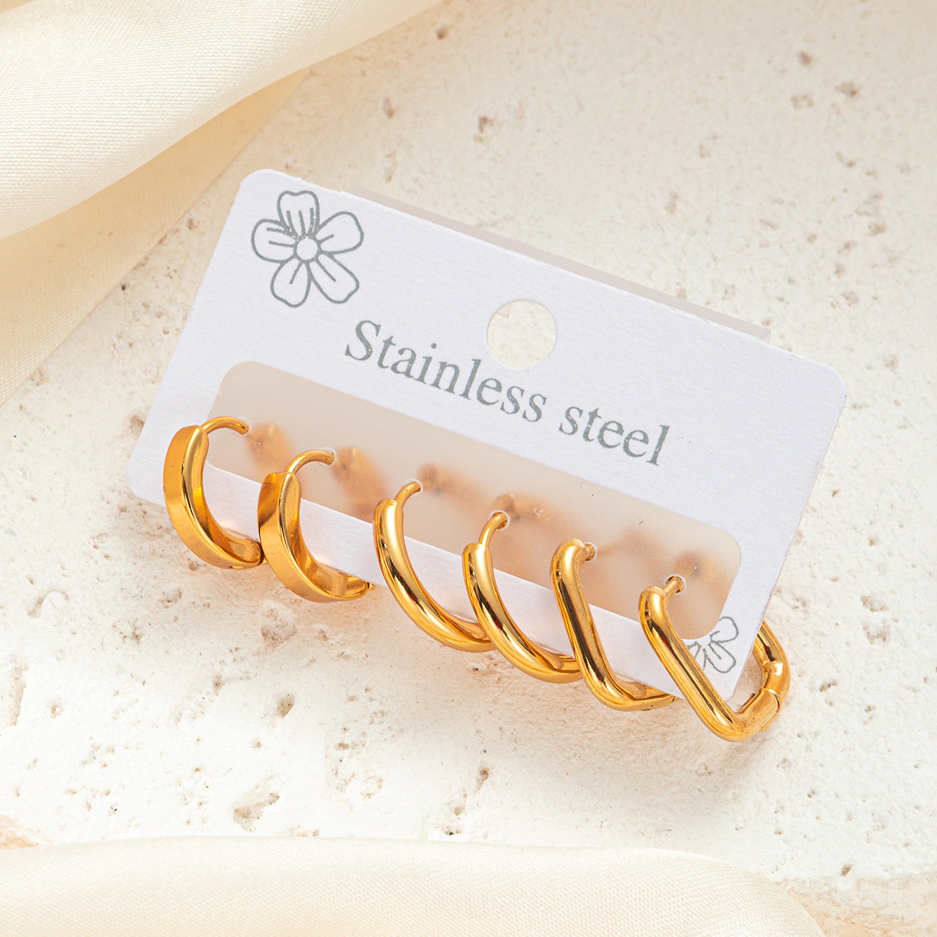Titanium Steel Ear Exquisite Small Gold-plated Earrings