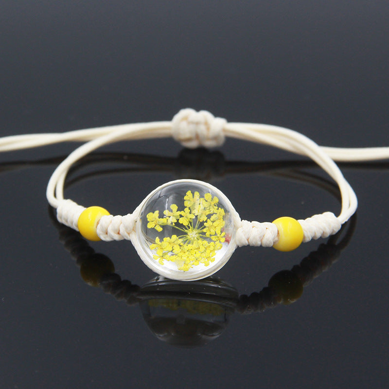 Flower Starry Sky Eternal Crystal Glass Bracelet