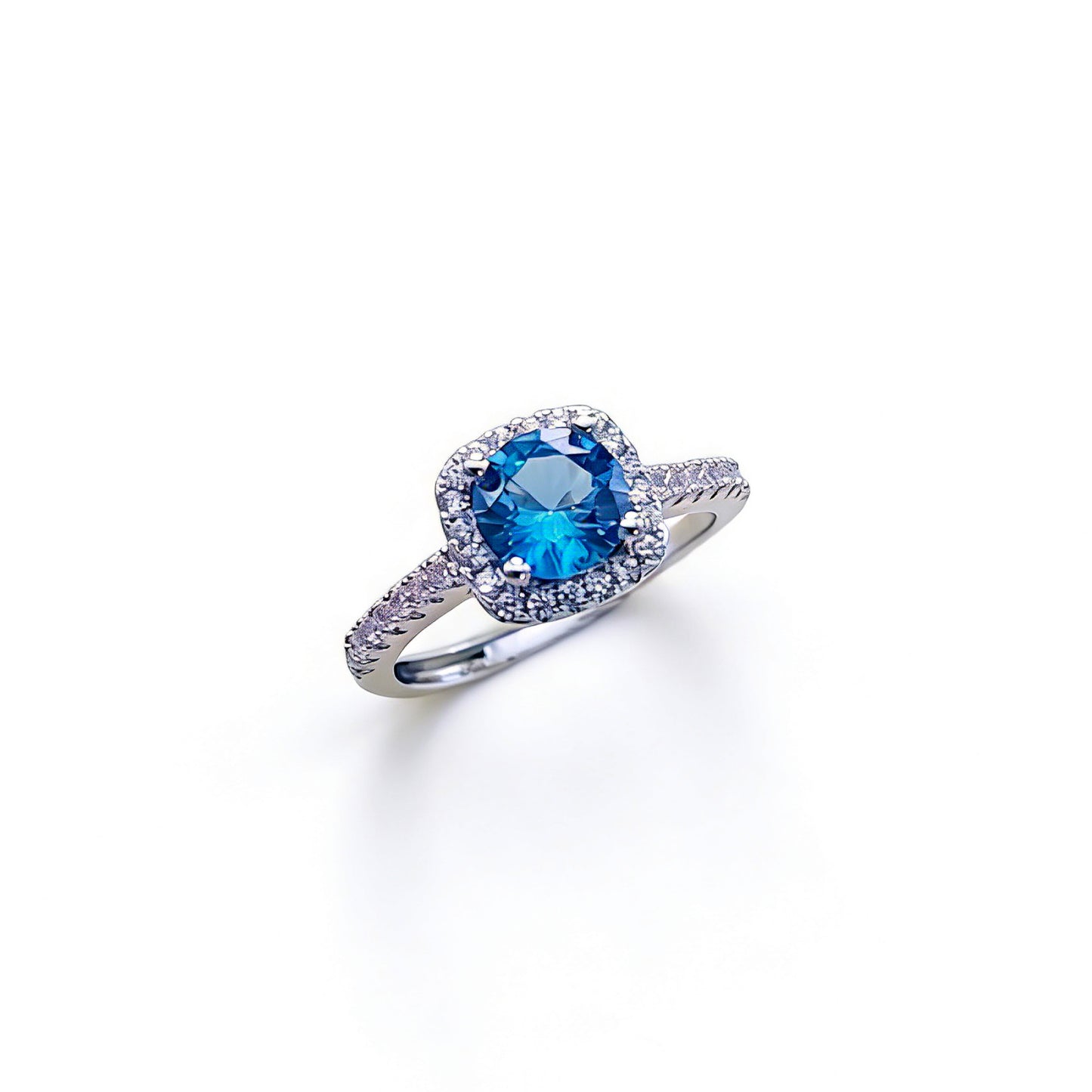 Karat Red Sapphire Princess Square Bag Full Diamond Ring