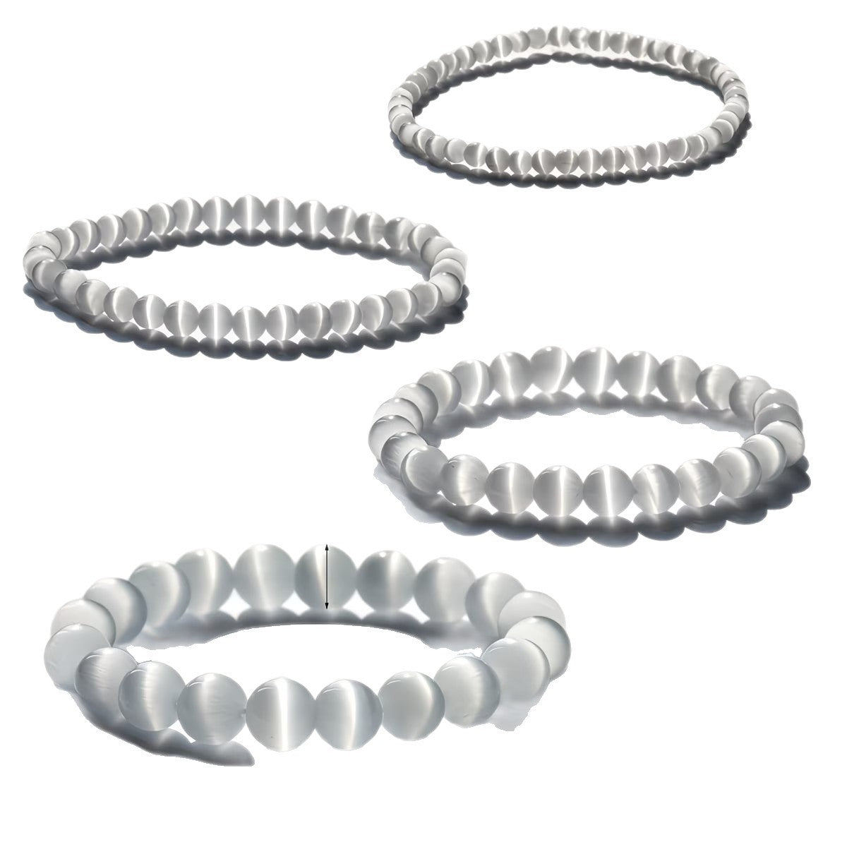 Cream White Opal Female Summer Fashion Simple Heart Lucky Bracelets