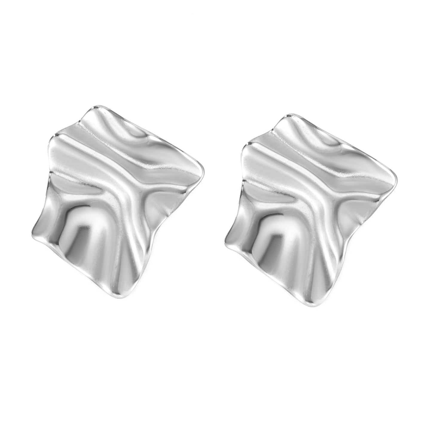 Pleated Quality Titanium Steel Gold-plated Cold Rings