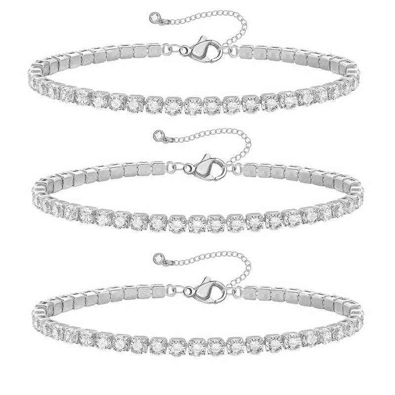 Women's Light Luxury Single Row Full Diamond For Bracelets