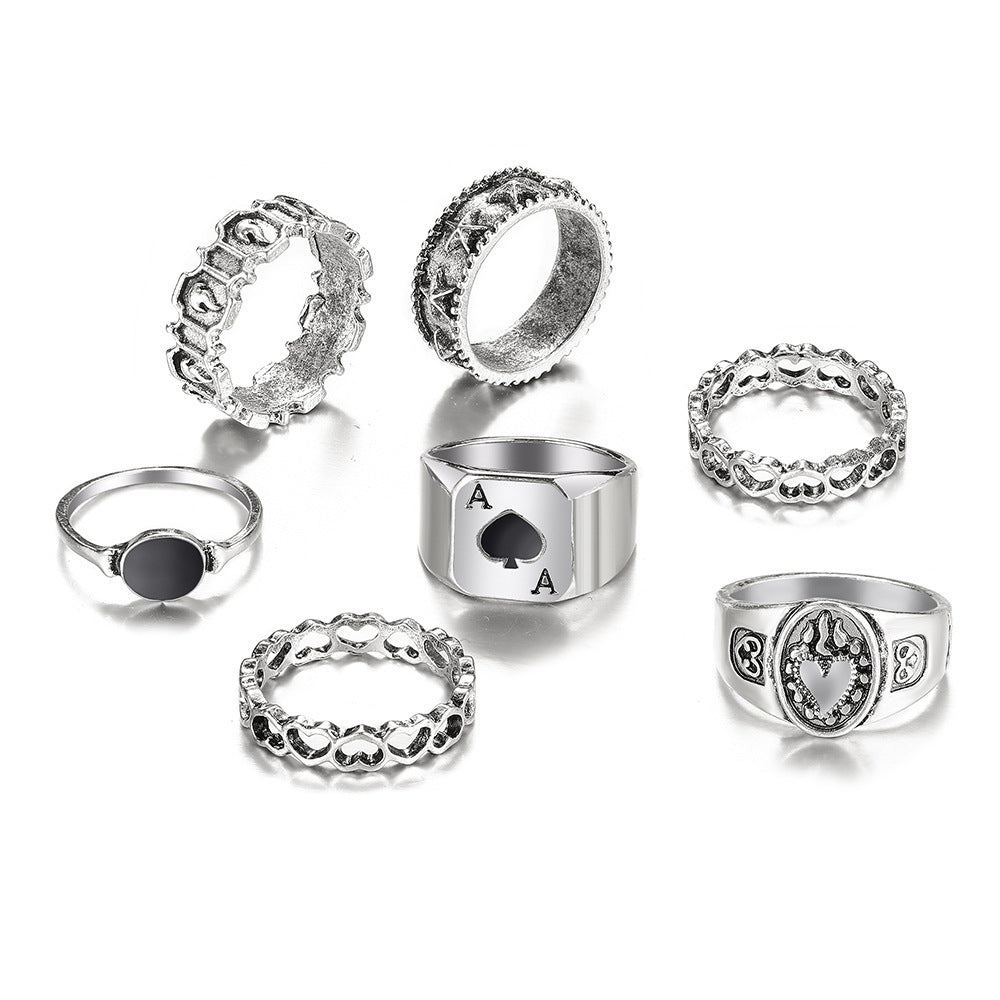 Metal Dark Style Hip Hop Vintage Distressed Spider Snake Rings