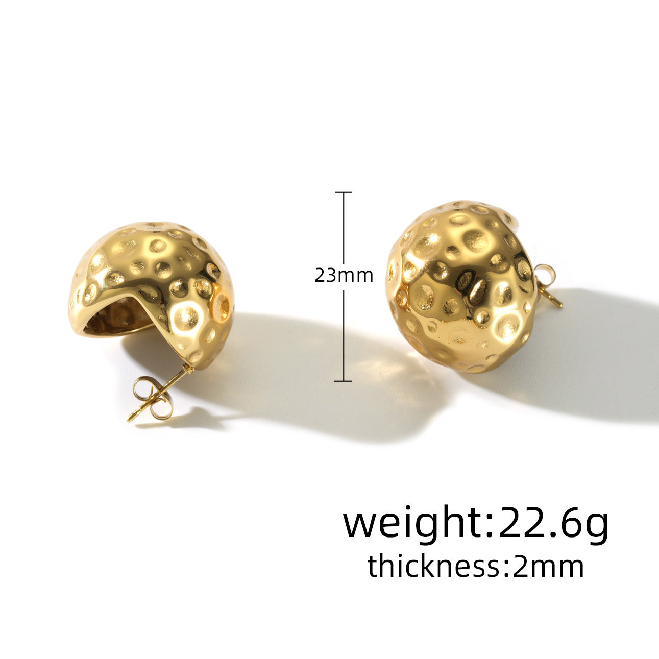 Water Drop Hollow Design High-grade Stainless Steel Oval Rings