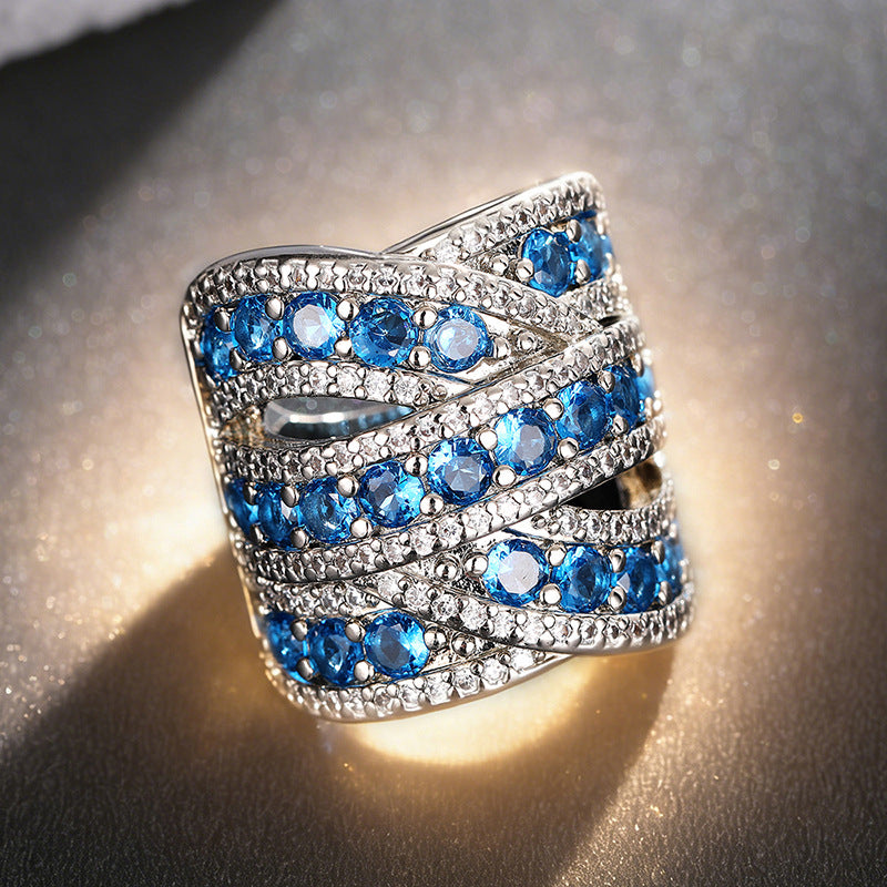 Women's Advanced Magazine Style Exaggerated Shank Court Sense Ring
