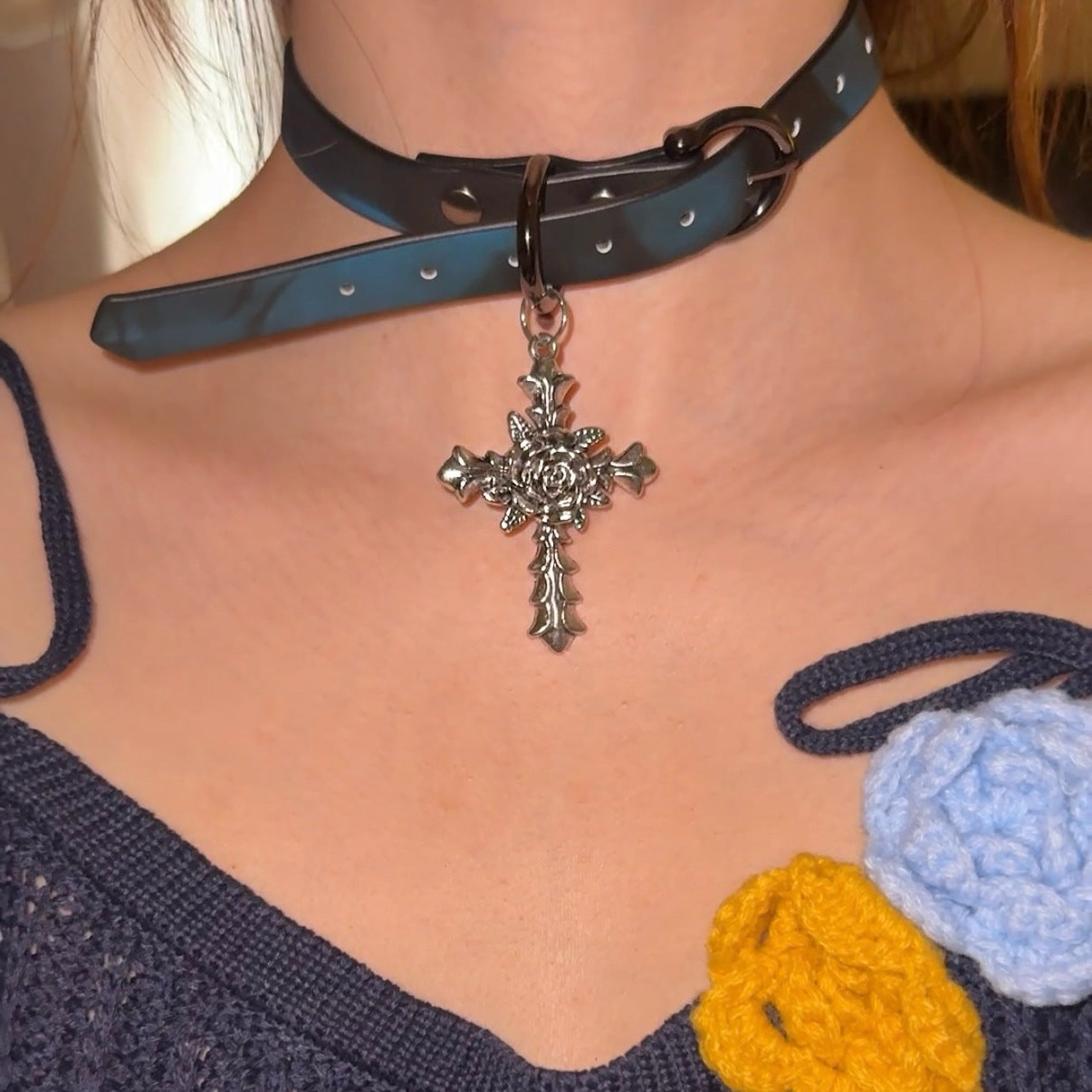 Women's Warm Color Changing Leather Hot Senior Clavicle Collar