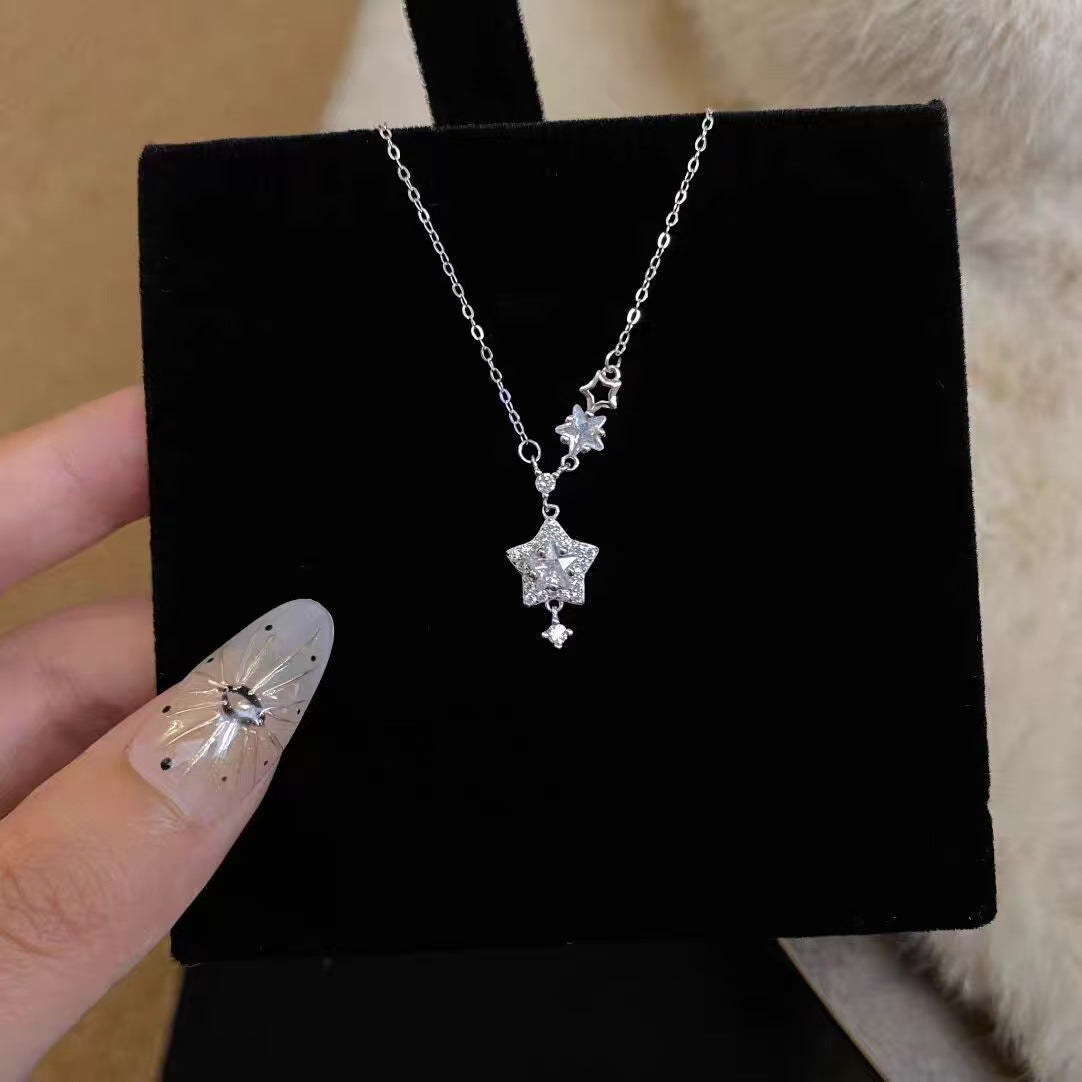 Rhinestone Female Niche Advanced Design Light Necklace
