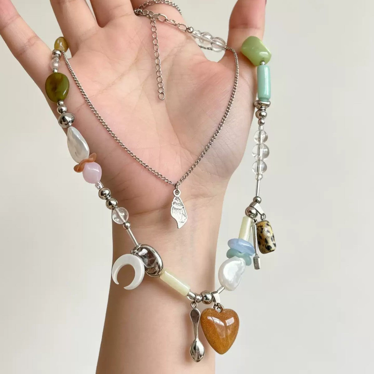 Women's Niche High Sense Twin Vacation Clavicle Chain Necklace