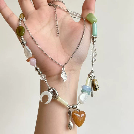 Women's Niche High Sense Twin Vacation Clavicle Chain Necklace