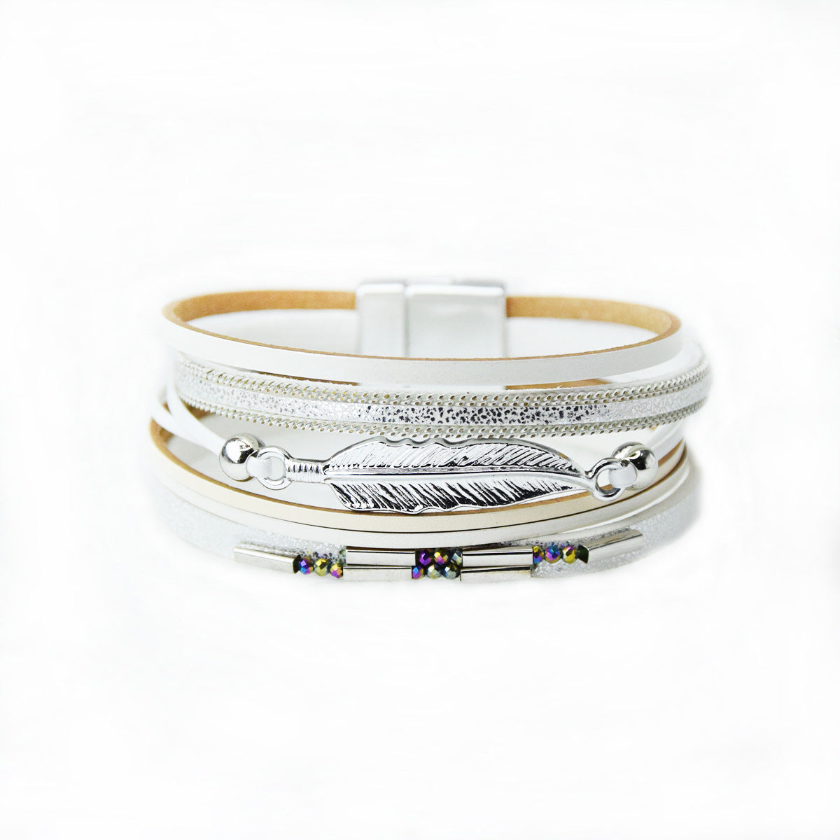 Women's Bohemian Style Leather Vintage Feather Classic Bracelets