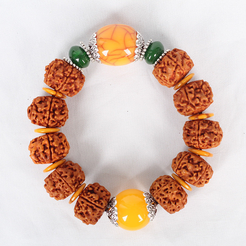 Men's Style Natural Bodhi Seeds Prayer Beads National Bracelet