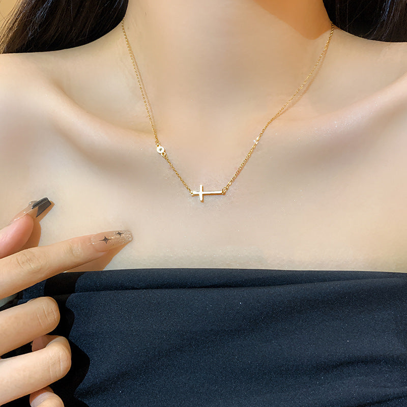 Steel No Fading Light Luxury Minority Design Sense Exquisite Necklace