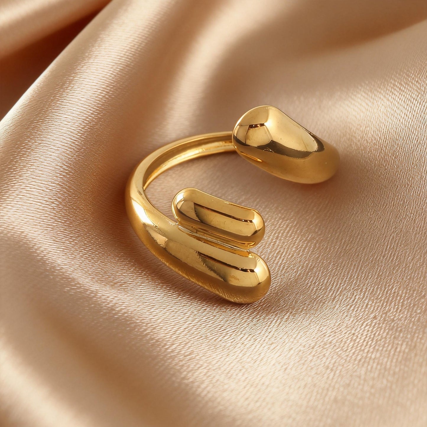 Steel Open-end Niche High-grade Fashion Trend Affordable Luxury Style Ring