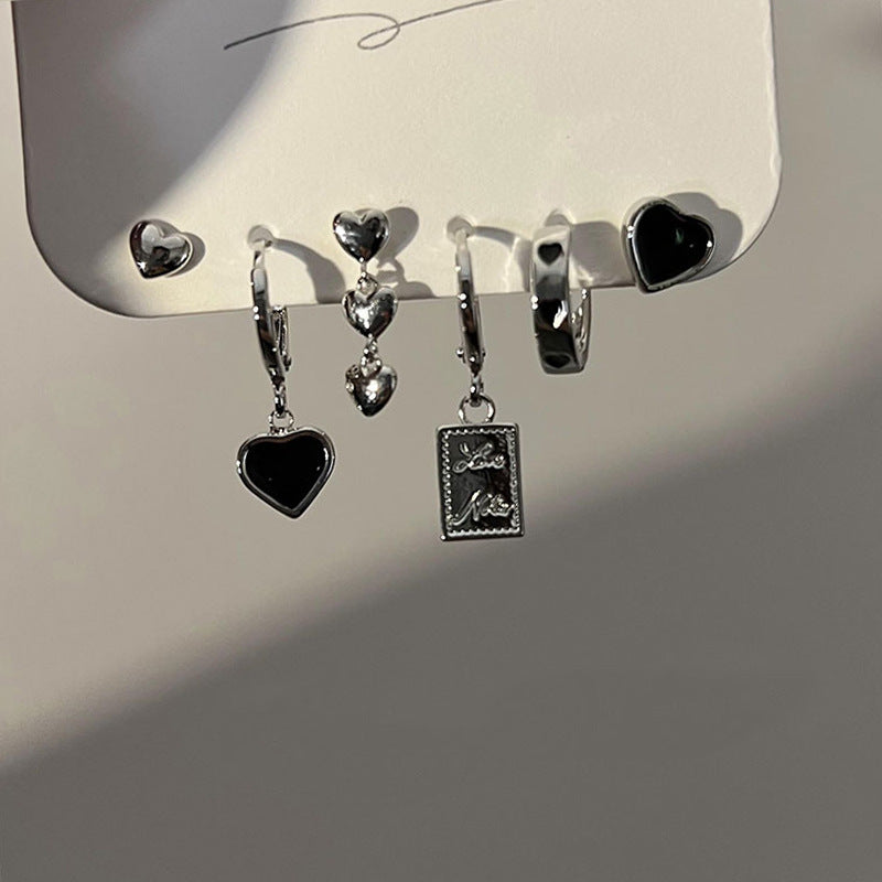 Women's Love Heart Trendy Temperament Ear Clip Rings