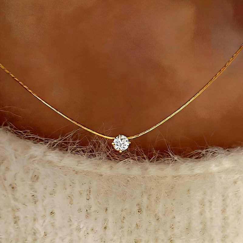 Women's Fringed Zircon Graceful Personality Light Luxury Simplicity High-grade Fashion Necklace