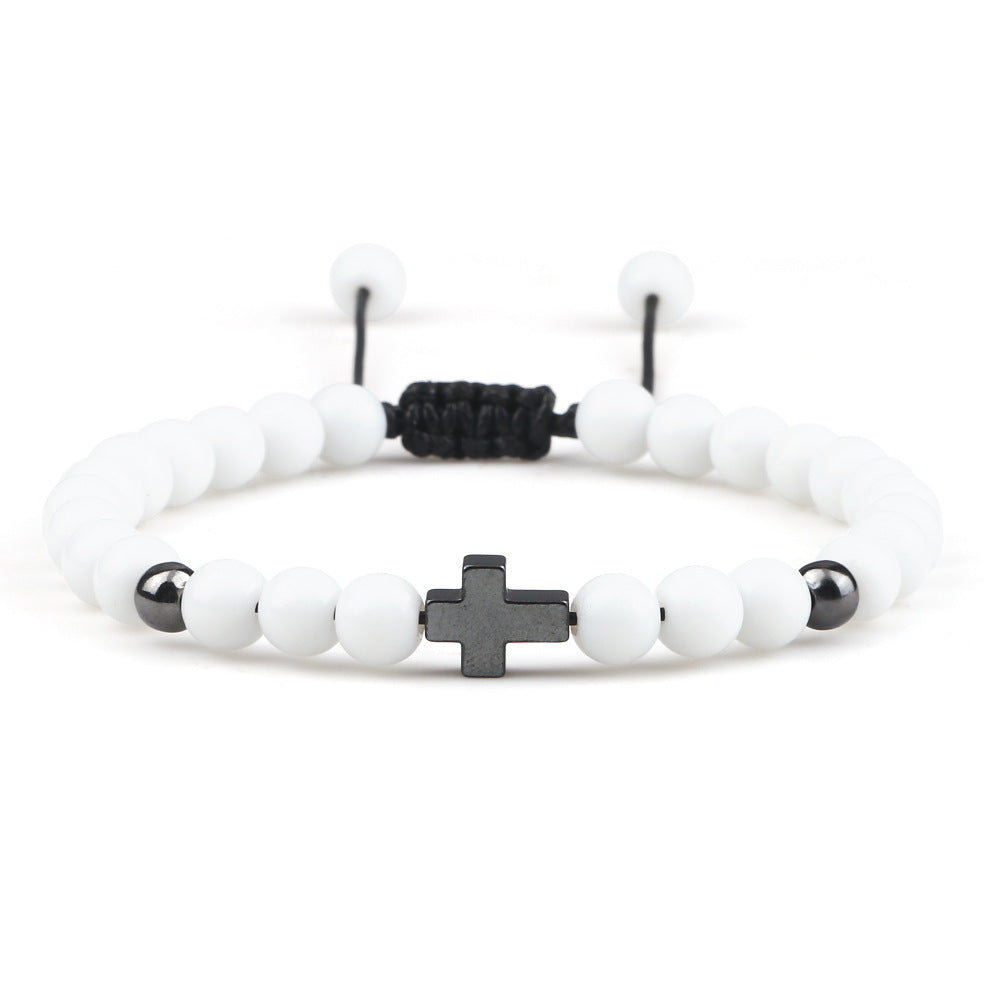 Popular Comfortable Cross Woven Beads Pull Bracelet