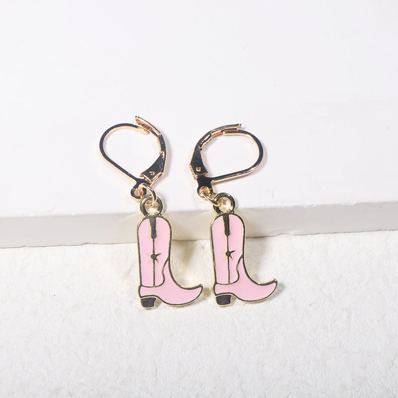 Eardrops Personality Fashion Western Cowboy Boot Rings