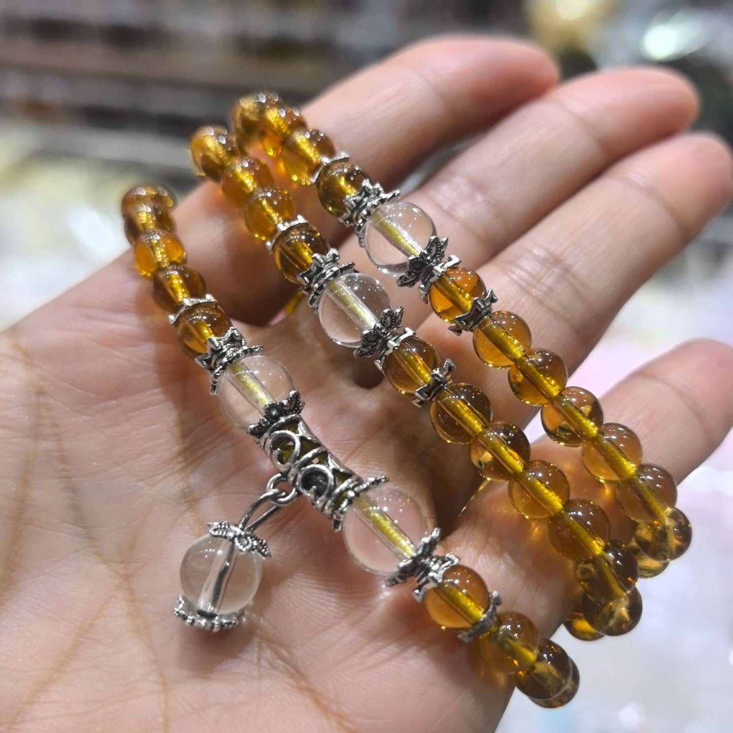 Broadcast Supply Purple Glass Yellow Fashion Stall Bracelets