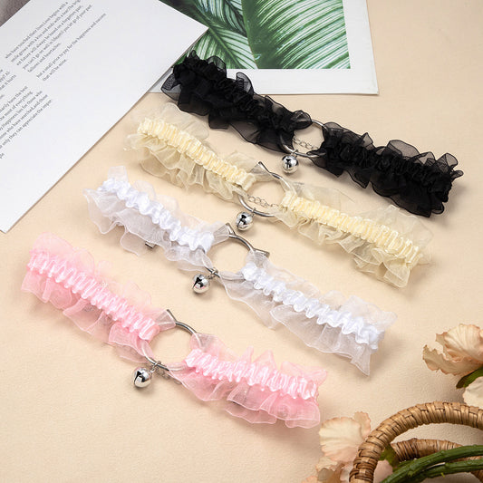 Women's Lolita Bell Kitty Lace Neckline Decoration Collar