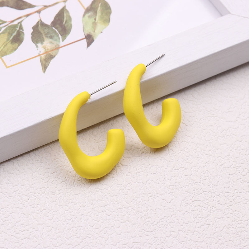 Crescent Circle Design Shaped High-grade Ear Earrings