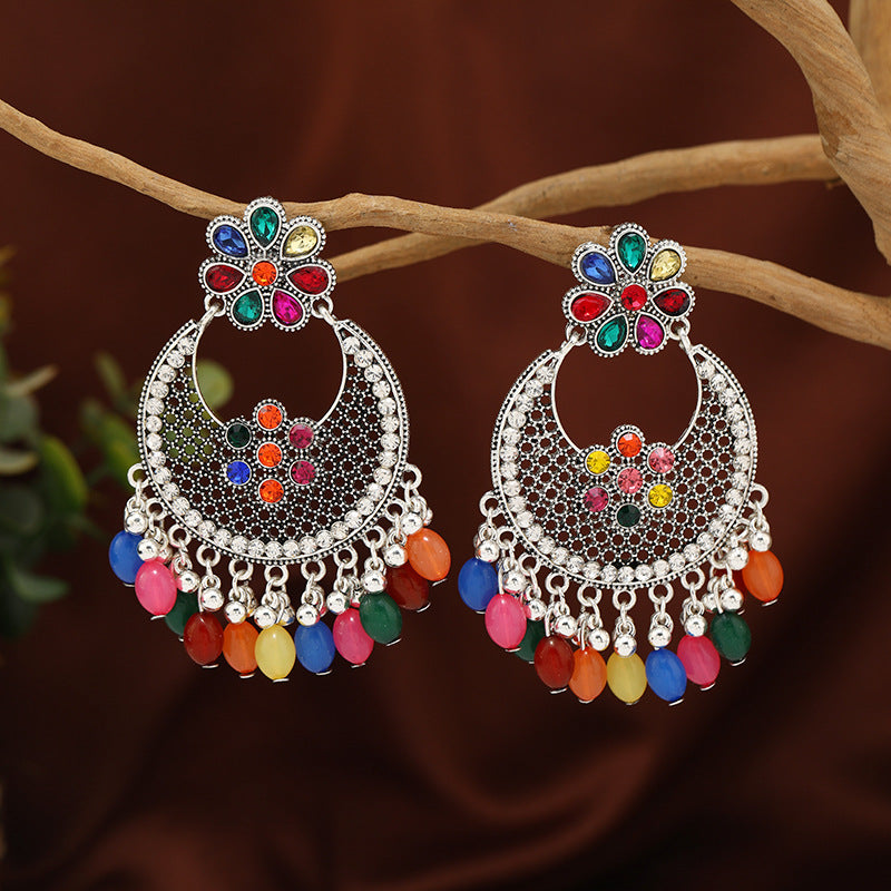 Women's Retro Ethnic Style Carved Hollow Alloy Bohemian Indian Ear Hook