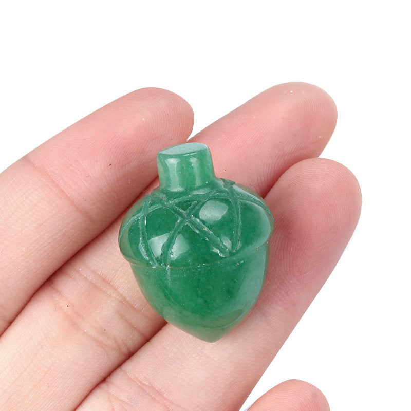 Siberian Hazelnut Acorn Stone Pine Cone Creative Carved Mini Jewelry Accessories