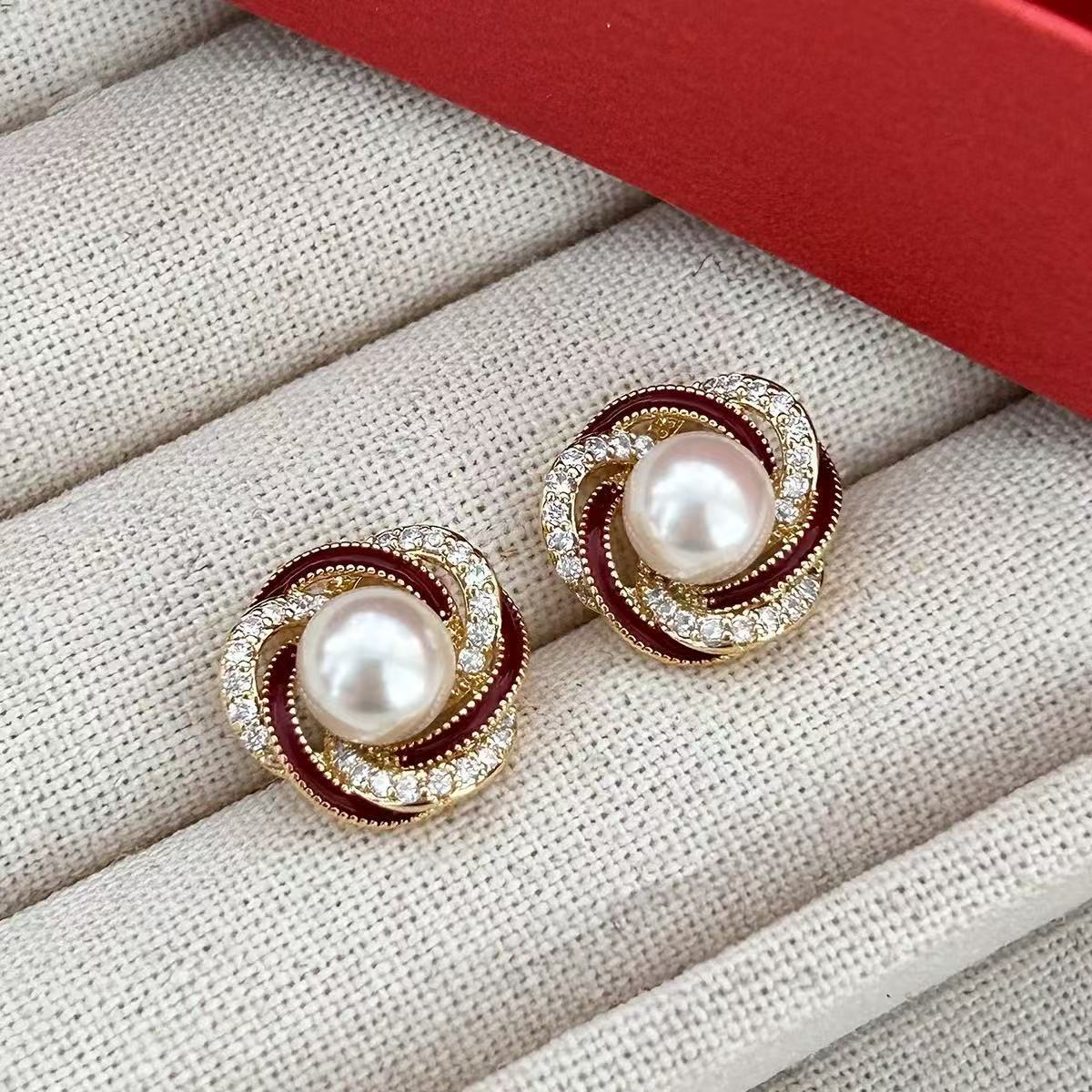 Women's Low Price Light Luxury Premium Temperamental Pearl Eardrops Rings