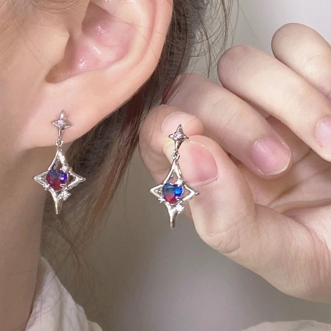 Cold Butterfly Asymmetric Temperament Simple Light Earrings