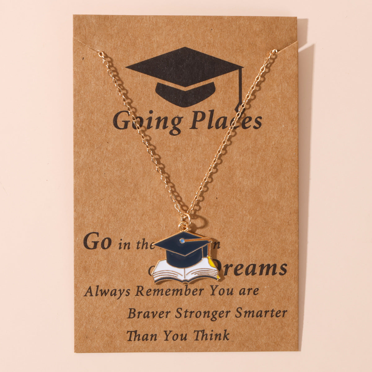 Graduation Stainless Steel Doctorial Hat Memorial Necklaces