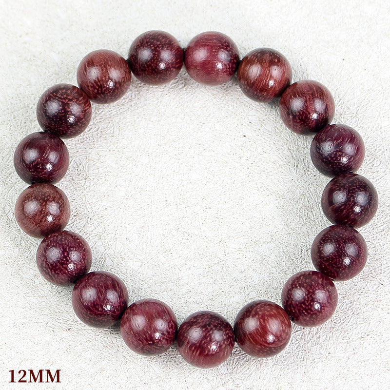 Women's & Men's Violet Buddha Beads Chinese Style Rose Rosewood National Wooden Bracelet