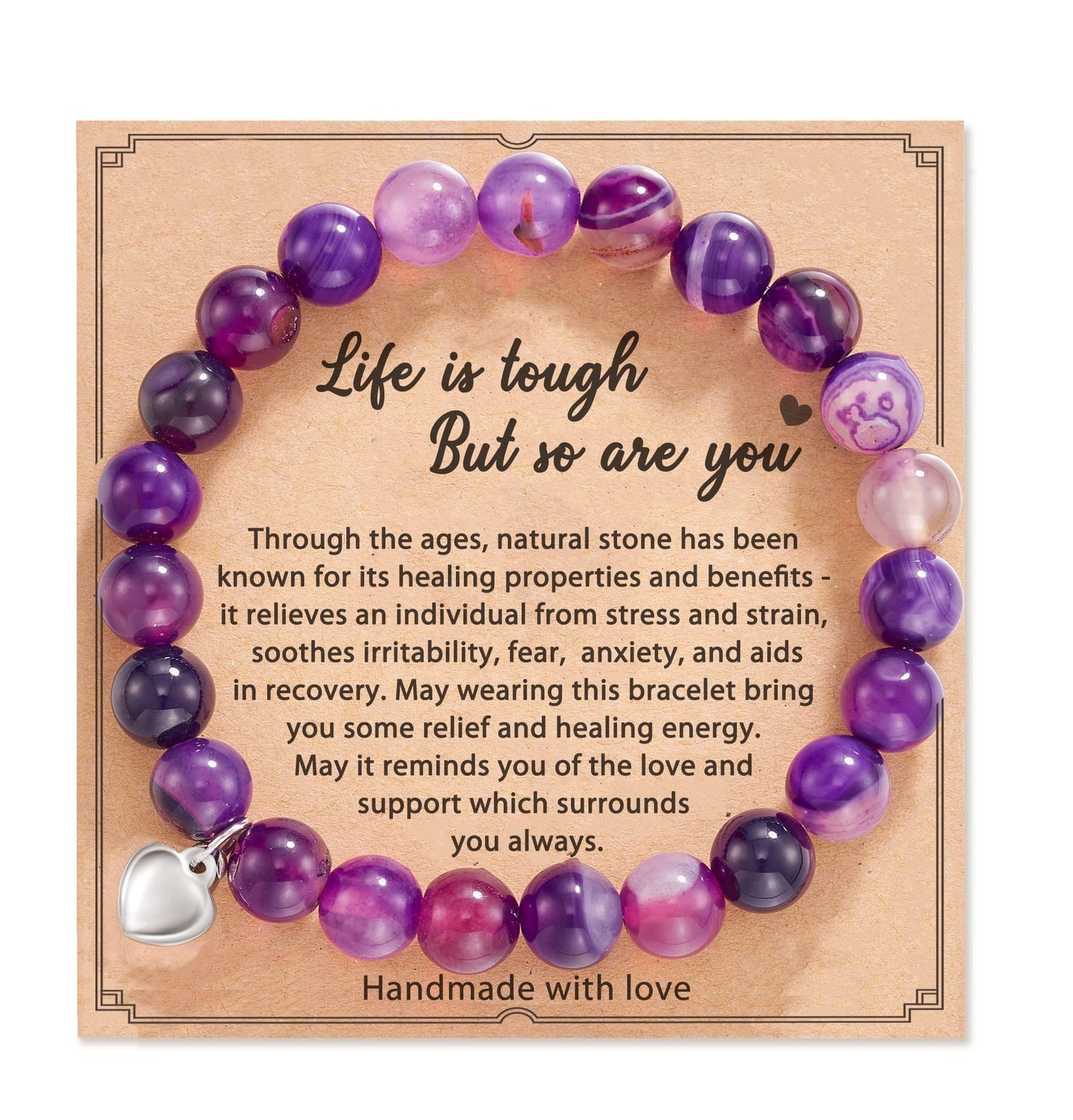 Pink Zebra Love Handmade Beaded Christmas Holiday Bracelets