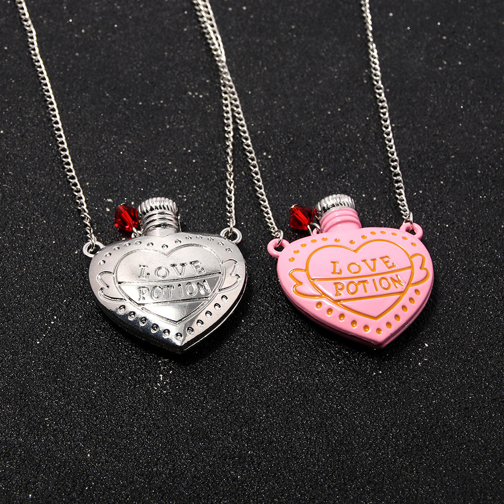 Poison Small Bottle Metal Fashion Couple Valentine's Necklace