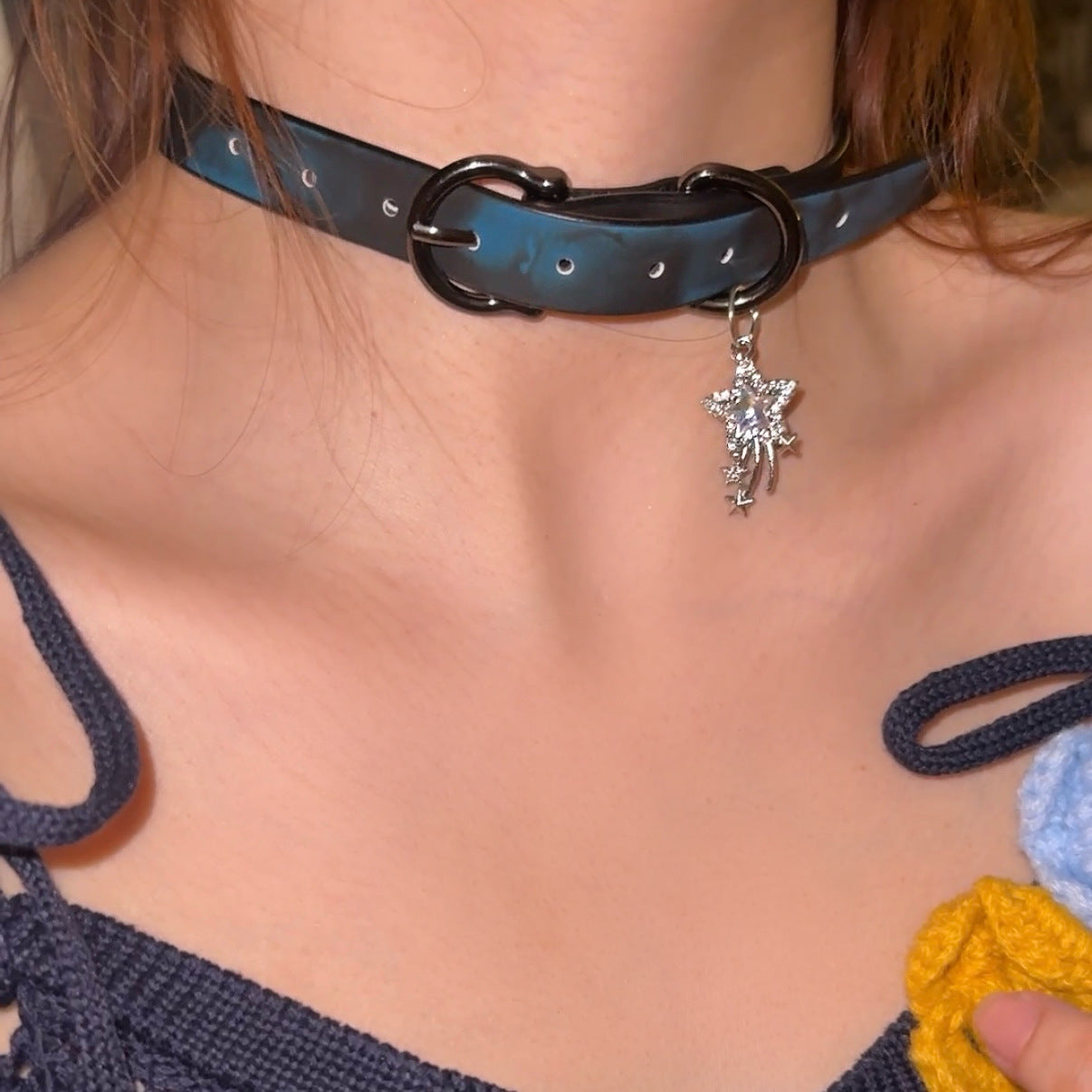 Women's Warm Color Changing Leather Hot Senior Clavicle Collar