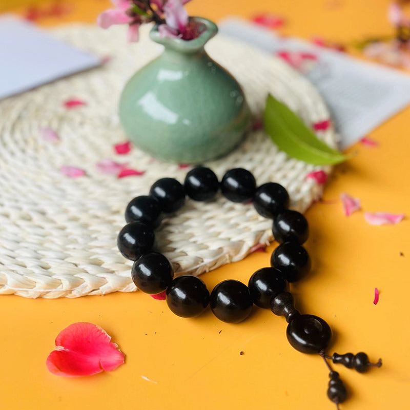 Ebony Beads African Purple Sandalwood Wooden Rosewood Crafts Buddha Bracelets