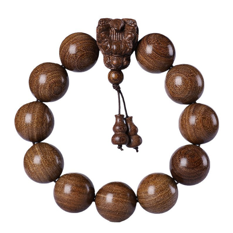 Golden Sandalwood Beads Ebony Wooden Bead Bracelet
