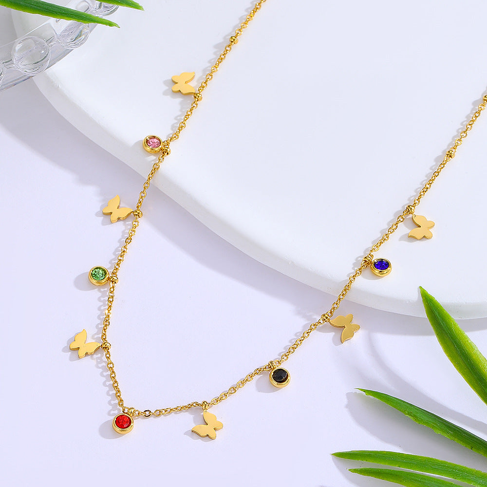 Diamond Inlaid Clavicle Chain Niche High Necklaces