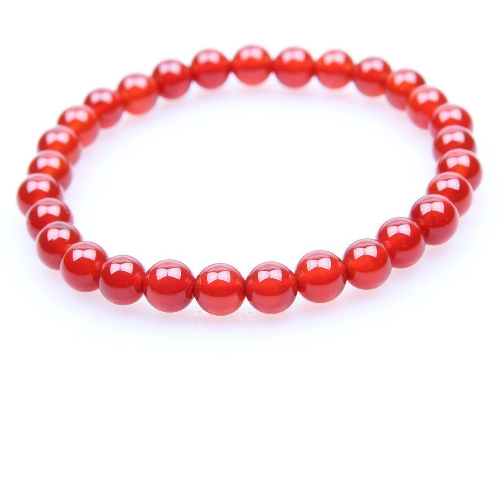Women's Natural Pink Crystal Agate Tiger Eye Bracelet