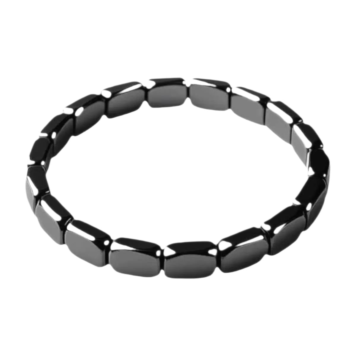 Men's Fashion Hematite Geometric Beaded Unisex Elastic Trend Bracelet