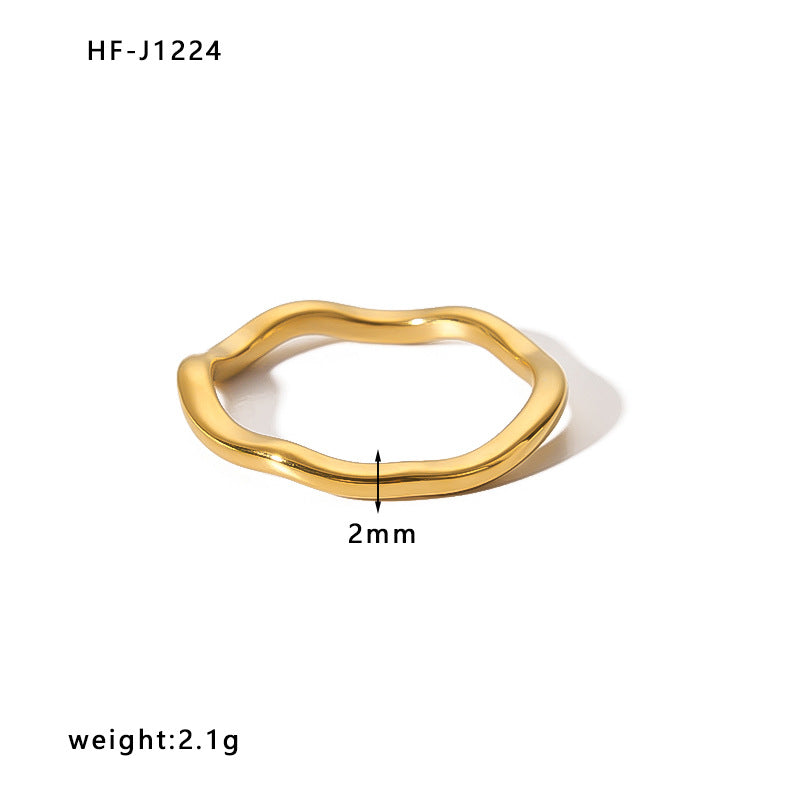 Women's Style Stainless Steel Vacuum Vapor Plating Rings