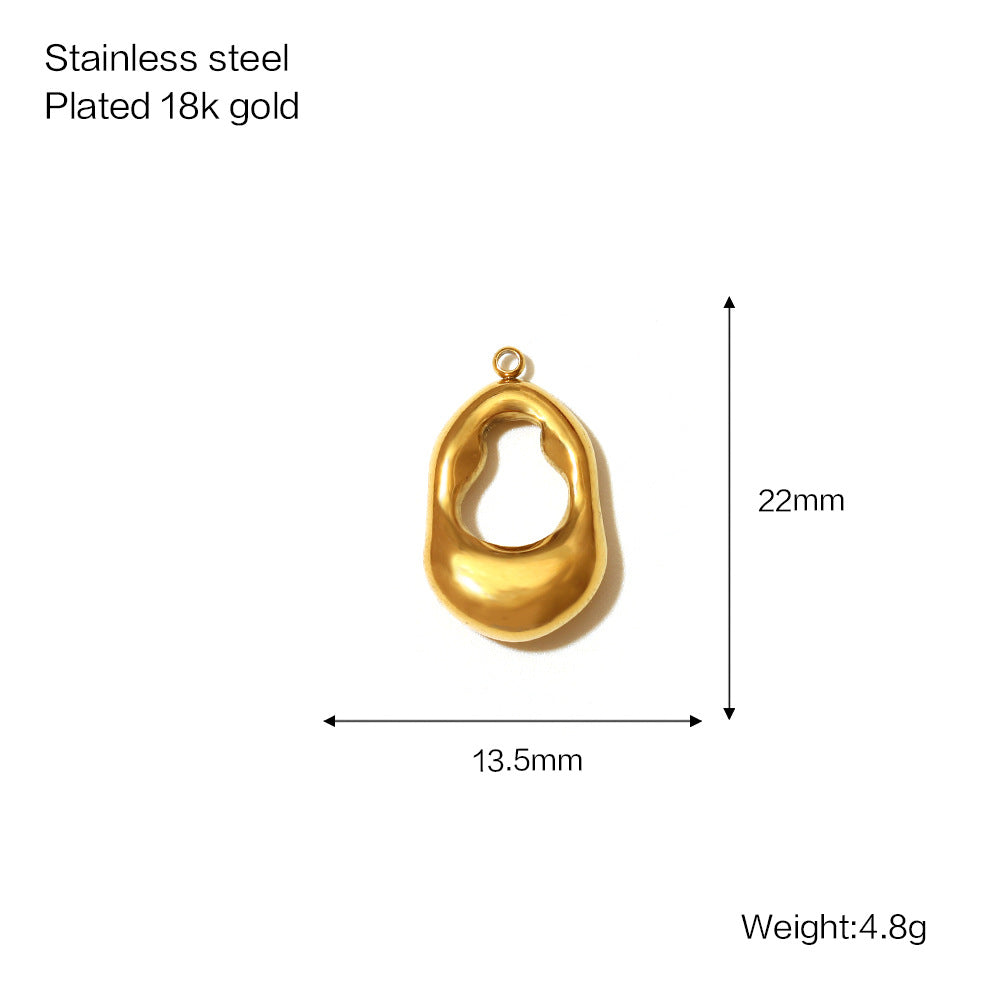 Versatile Women's Stainless Steel Gold-plated Bow Jewelry Accessories