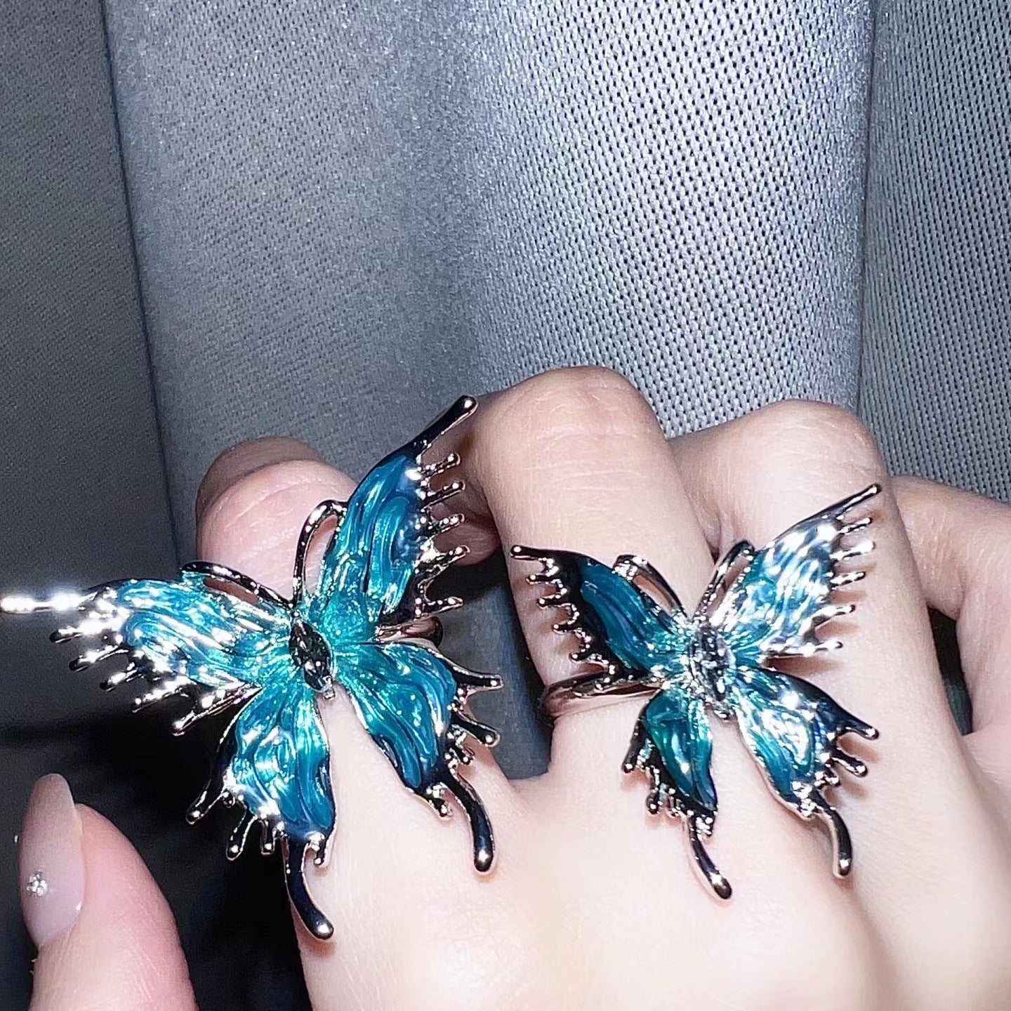 Women's Butterfly Opening Cool Style Fashionable Temperament Rings