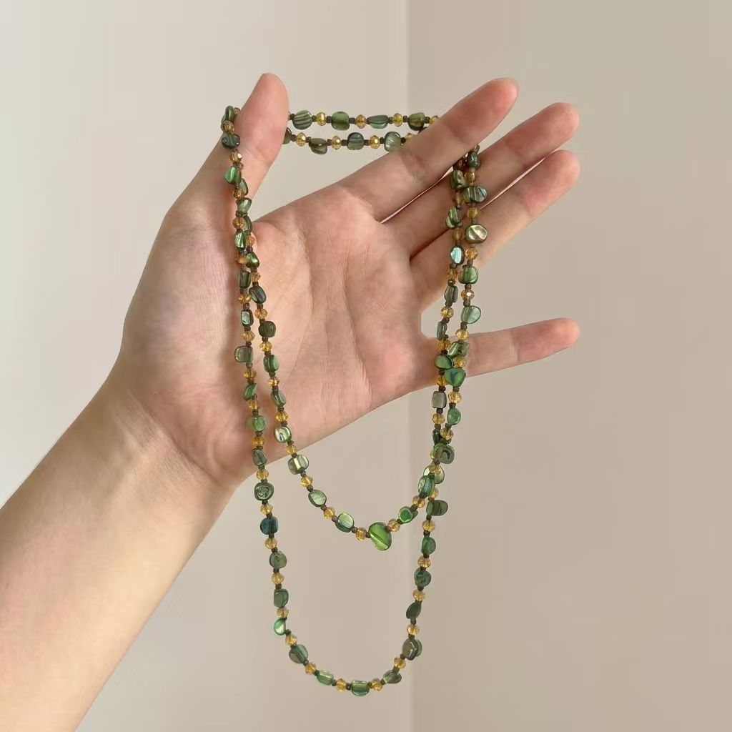Women's Beaded Personal Bohemian Ethnic Style Fashion Sweater Necklace