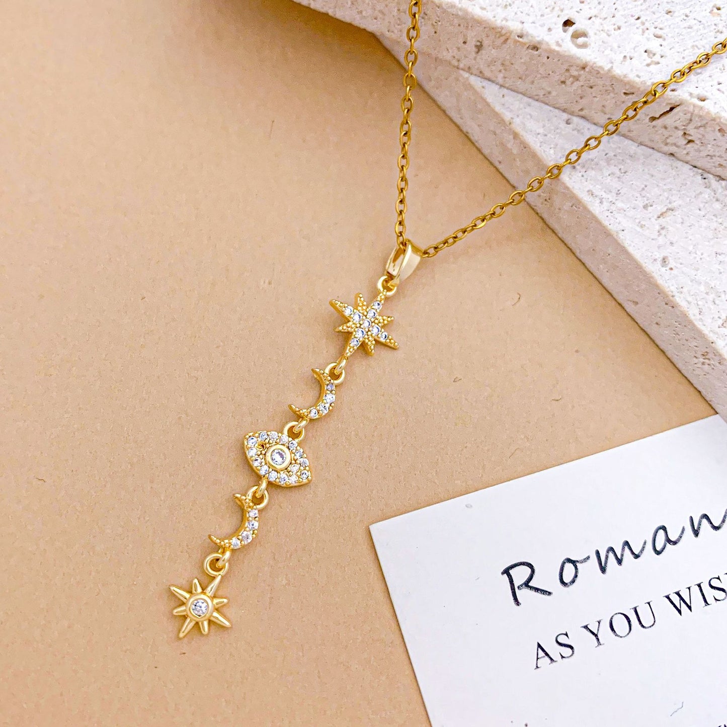 Combination Design Titanium Steel Niche Temperament Korean Style Clavicle Necklaces