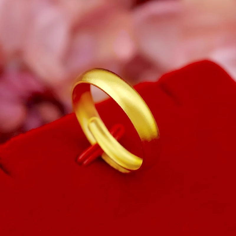 Women's Sand Surface Open Mouth Simple Meteor Rings