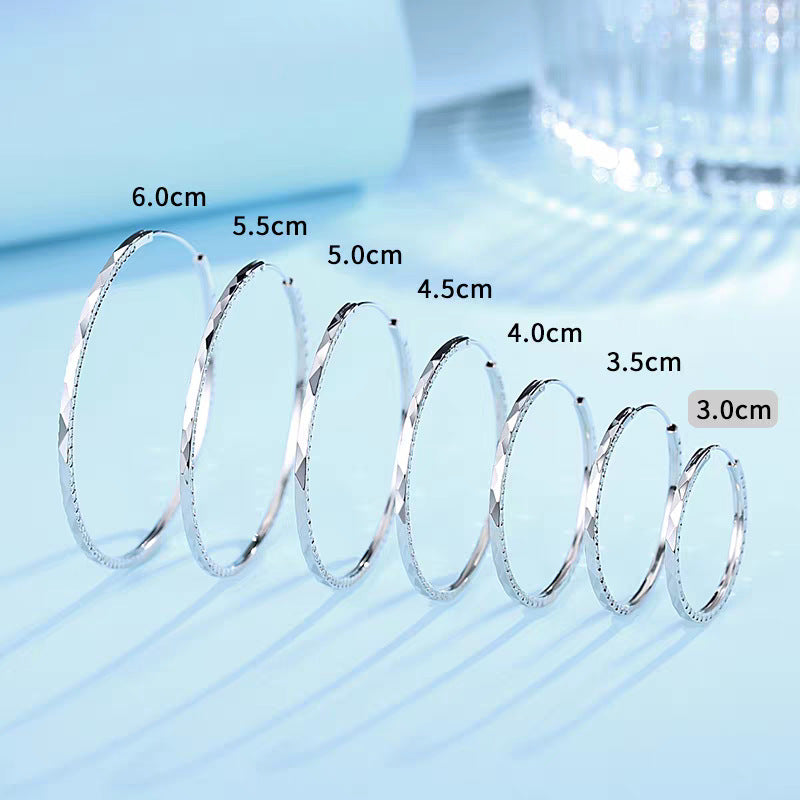 Women's High-grade Carven Design Big Ear Sterling Earrings