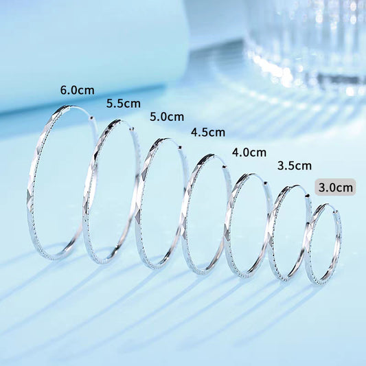 Women's High-grade Carven Design Big Ear Sterling Earrings